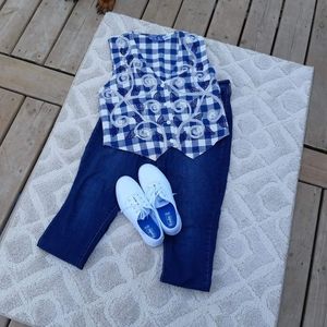 💙 3 for 30 💙 Blue Gingham Vest